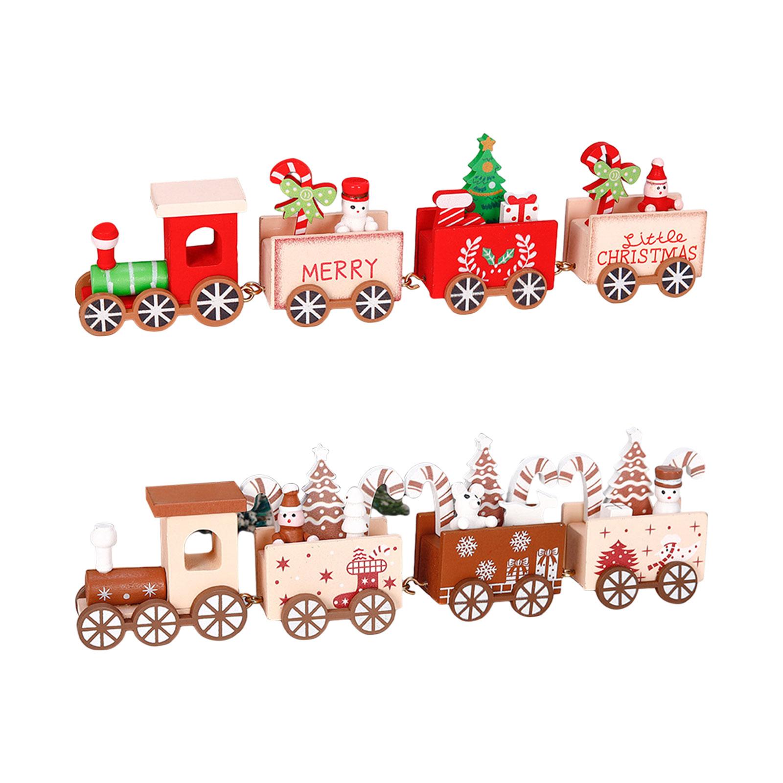 Top Kids Xmas Toys - Деревянный поезд, рождественское украшение, декоративное украшение