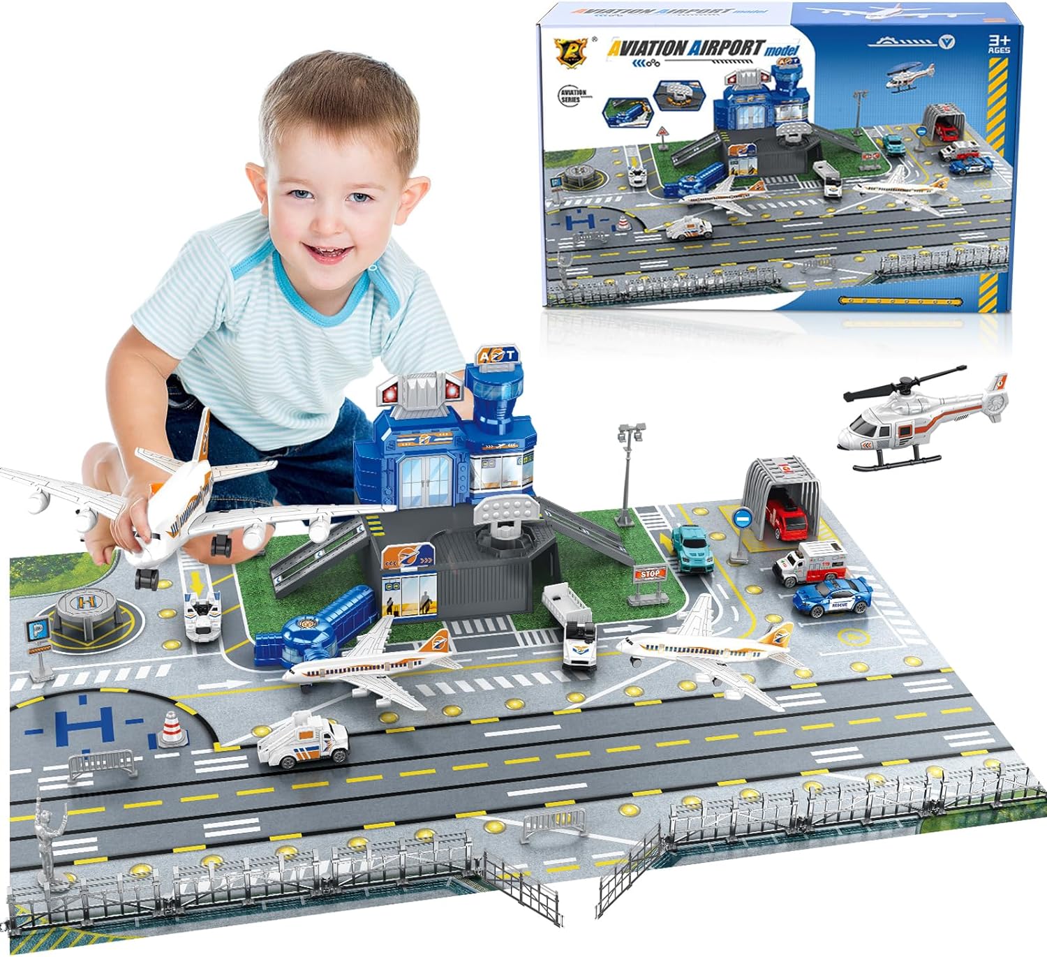 Kids Toys Xmas - Детский игровой набор «Аэропорт» с машинкой,