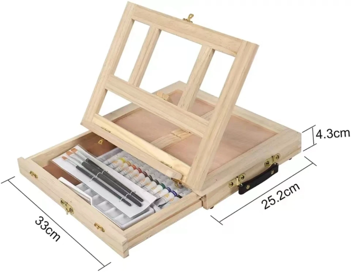 Kids Art Easel - Портативный деревянный настольный мольберт для художников